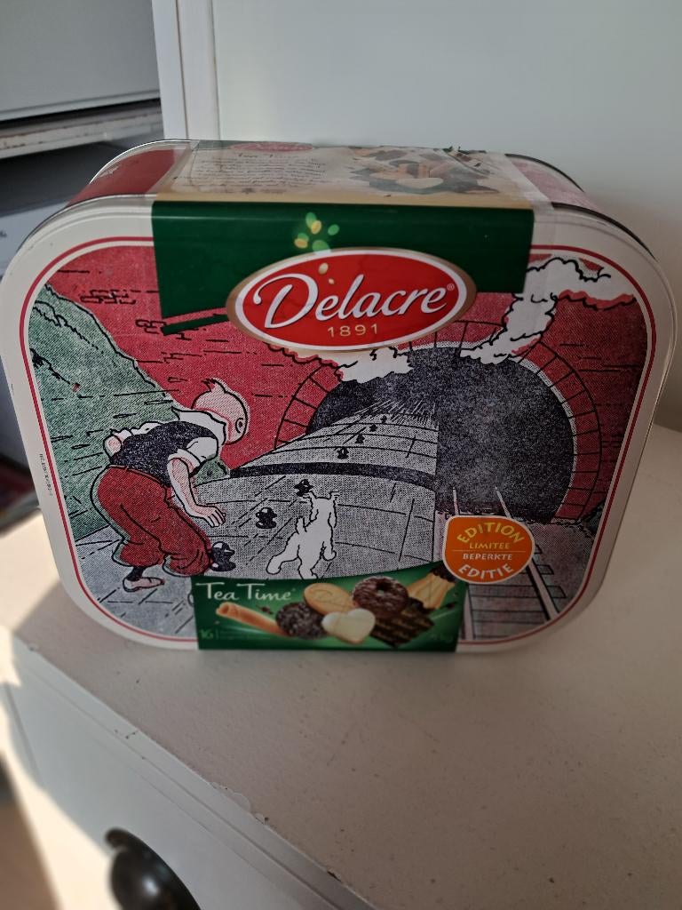 Delacre kuifje koekblik. limeted uitgave, Ophalen of Verzenden, Nieuw, Koek(jes), Overige merken