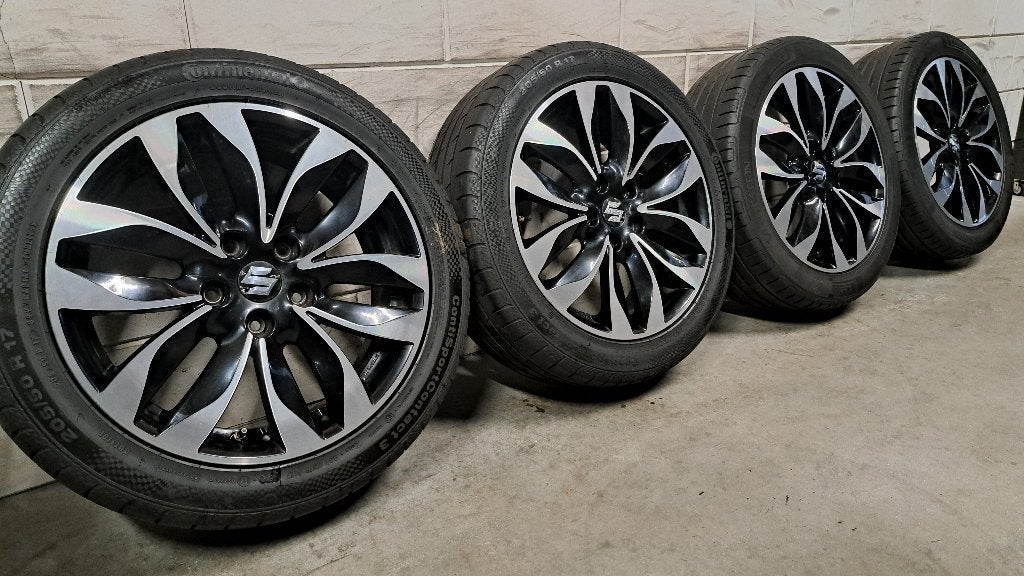 Bi-color velgen S-Cross SX4 Sedici Avensis 205/50/17, Gebruikt, Banden en Velgen, 17 inch, Personenwagen