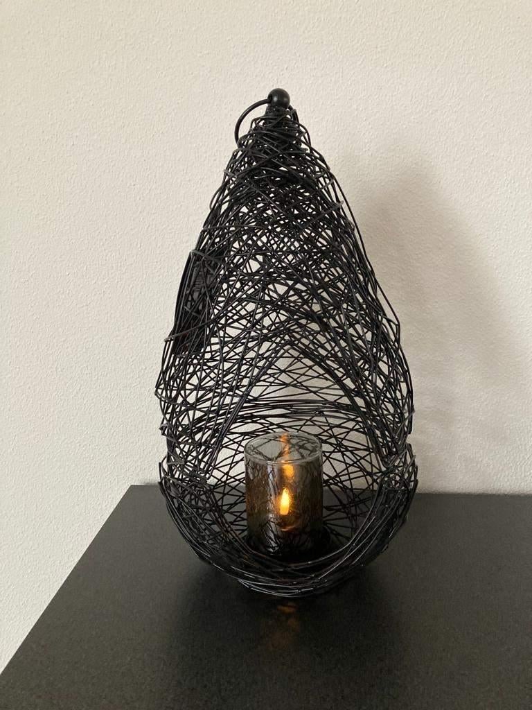 Diga Colmore Windlicht Iron mat zwart Nieuw!, Huis en Inrichting, Woonaccessoires | Kandelaars en Kaarsen, 25 tot 50 cm, Zwart