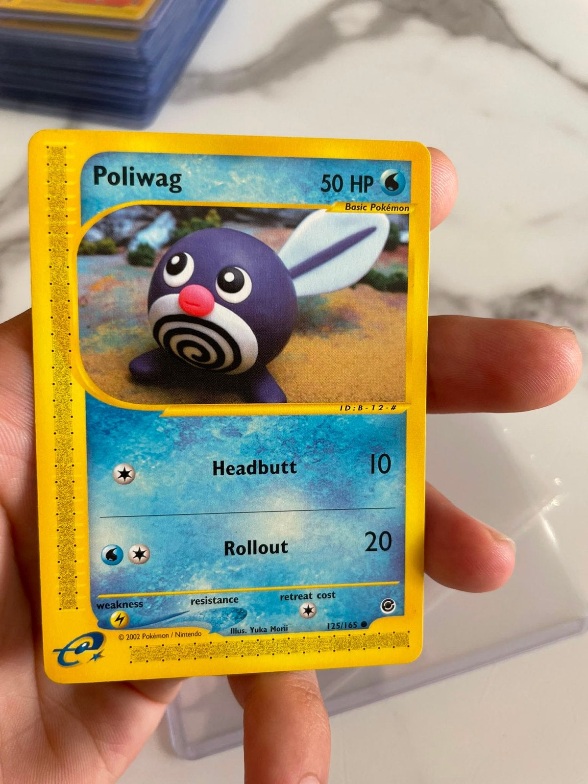 Poliwag 125/165  Pokémon Kaart - Expedition, Ophalen of Verzenden, Zo goed als nieuw, Losse kaart