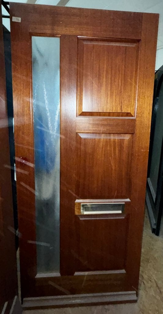 Northgo merbau voordeur – 93 x 211.5 cm – 38 mm dik, Doe-het-zelf en Verbouw, Ophalen, 80 tot 100 cm, 200 tot 215 cm, Hout