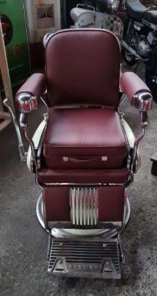 Kappersstoel Barber van J.J. MAES met los kinderzitje stoel, Ophalen