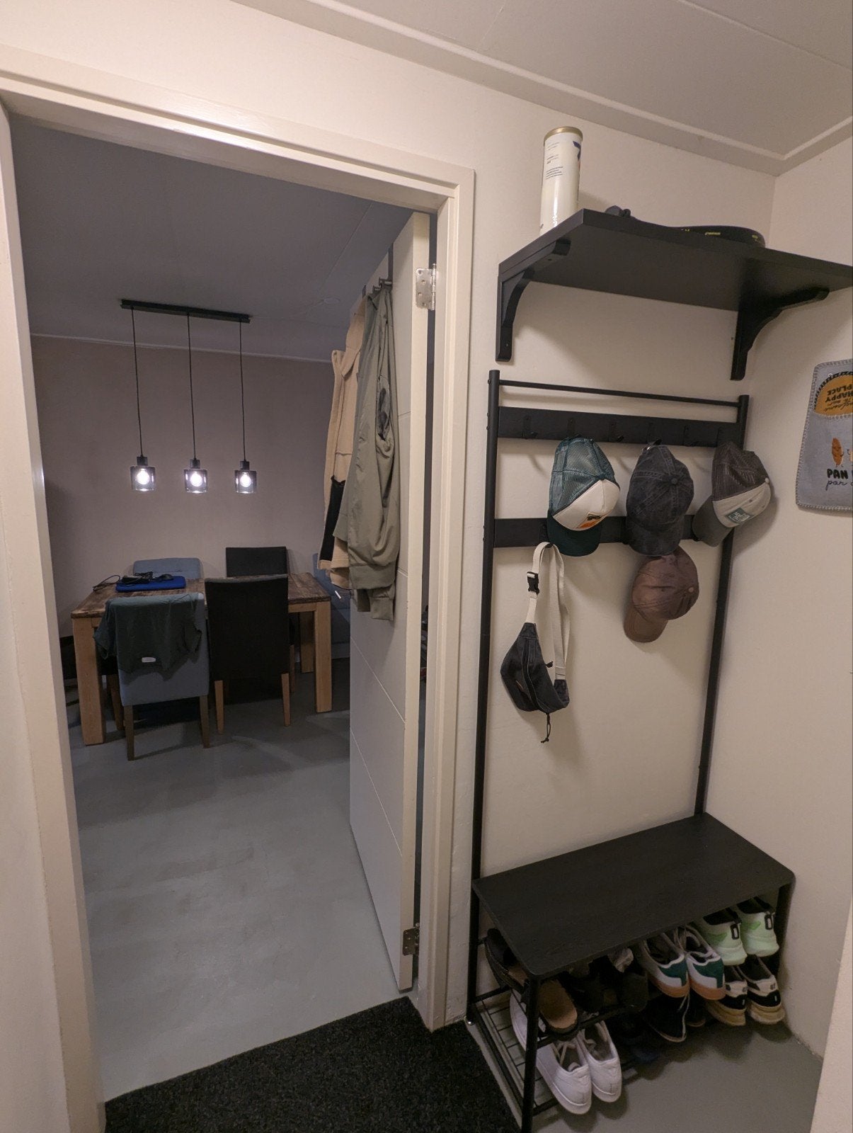 Garderoberek met schoenenrek en 11 hangers, Ophalen, Zo goed als nieuw