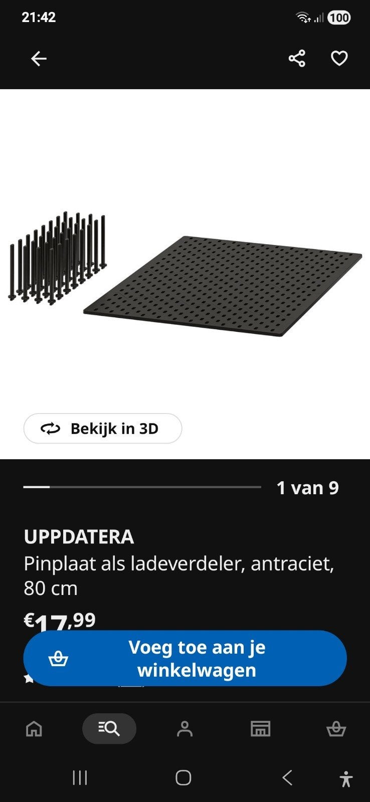 3x IKEA UPPDARE ladeverdeler voor servies, Huis en Inrichting, Ophalen of Verzenden