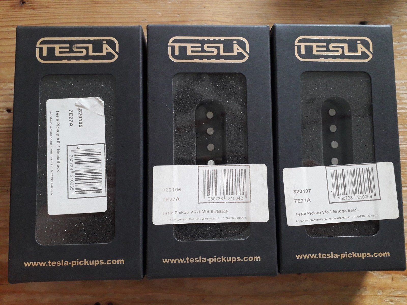 Tesla pick-up set VR-1 BLACK, neck + middle + bridge, Ophalen of Verzenden, Nieuw, Elektrische gitaar