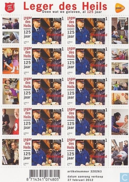 Nederland NVPH nr V2909 postfris Leger des Heils 2012, Postzegels en Munten, Postzegels | Nederland, Ophalen of Verzenden, Na 1940