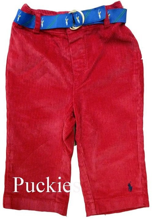Maat 62 Rode Ralph Lauren broek NIEUW (9909), Broekje, Nieuw, Ophalen of Verzenden, Jongetje