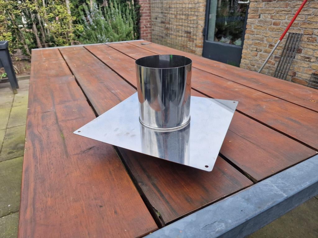 RVS Rookkanaal Eindstuk 130 mm, Ophalen of Verzenden, Nieuw