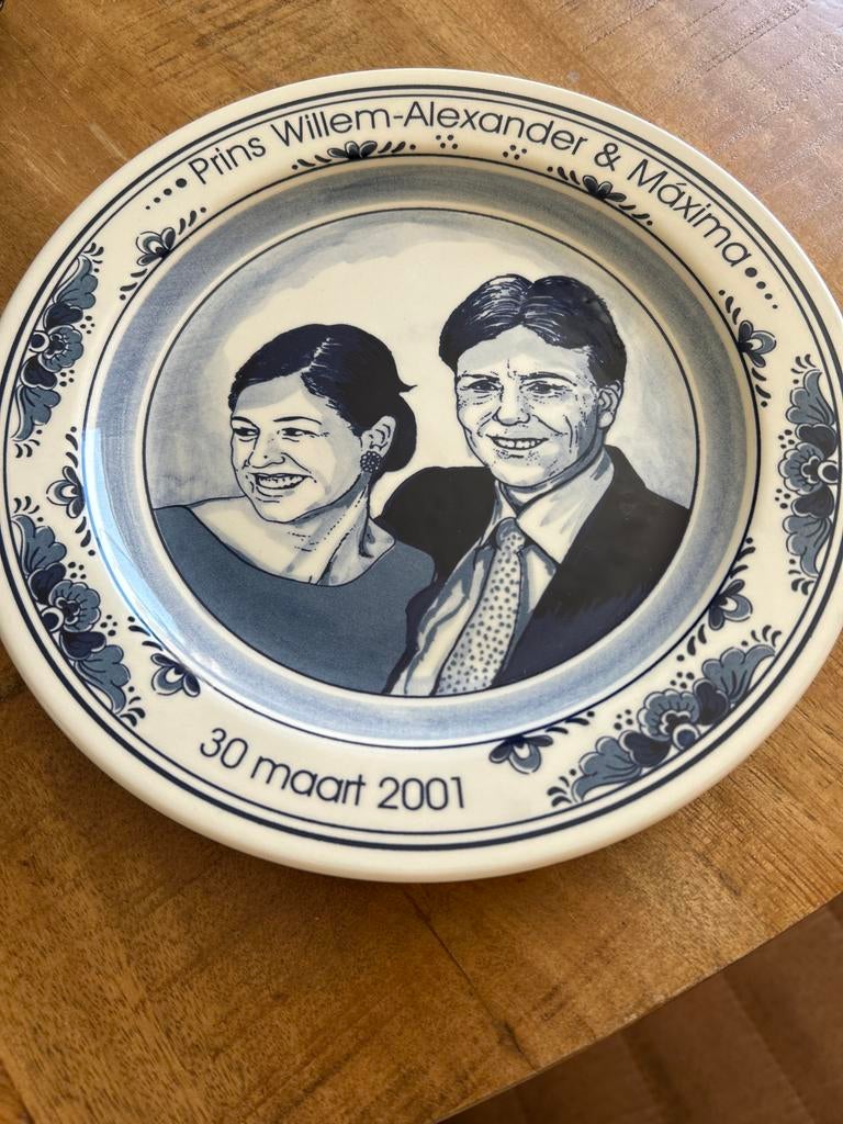 Herinneringsbord Willem-Alexander & Máxima verloving, Antiek en Kunst, Ophalen of Verzenden