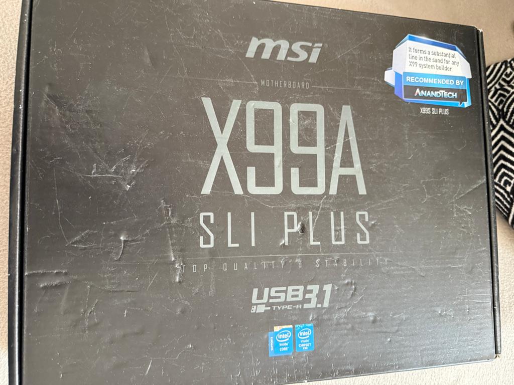 MSI X99 SLI PLUS moederbord, Ophalen of Verzenden, Zo goed als nieuw, Intel, DDR4