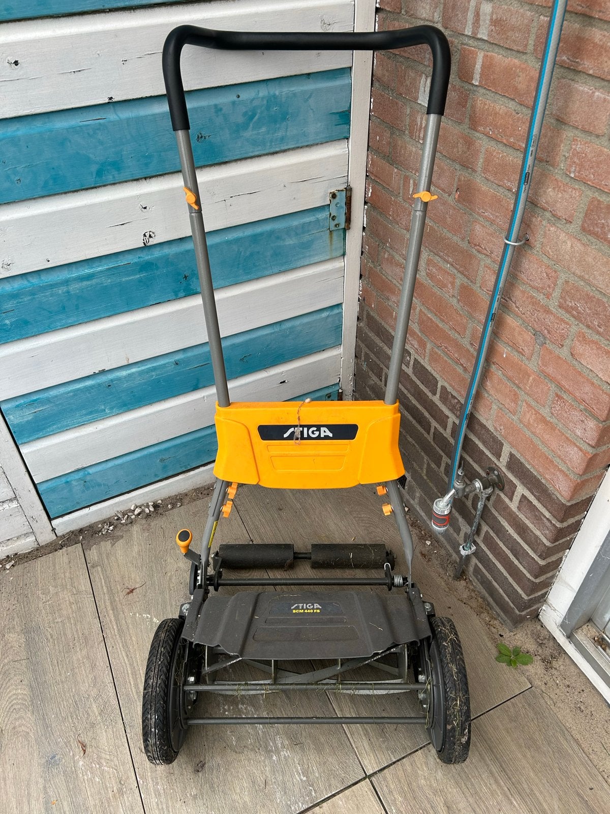 Stiga SCM 440 FS Handgrasmaaier, Tuin en Terras, Ophalen, Gebruikt, Handgrasmaaier, 40 t/m 49 cm