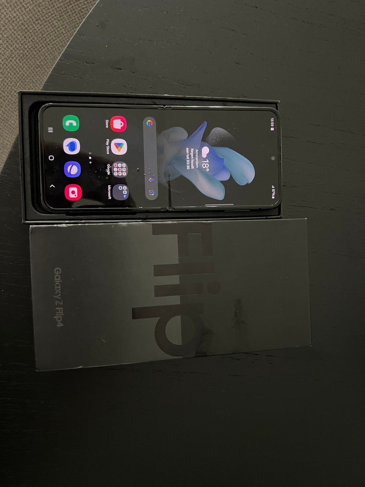Samsung Zflip4 128GB in doos defect, Telecommunicatie, Ophalen, Zwart, Zo goed als nieuw, 128 GB