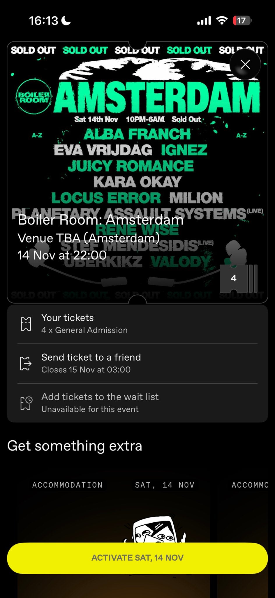 4x Boiler Room: Amsterdam, Tickets en Kaartjes, Drie personen of meer
