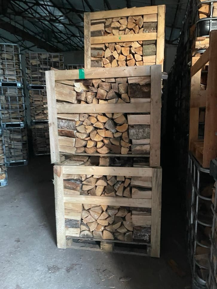 Openhaard hout - mix pallet beuken eiken (hoogste rendement), Minder dan 3 m³, Ophalen of Verzenden, Beukenhout, Blokken