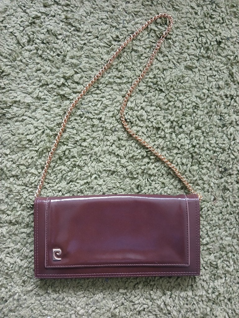 Vintage jaren 70 Pierre Cardin Paris bruine lederen tas, Verzenden, Zo goed als nieuw, Bruin, Schoudertasje