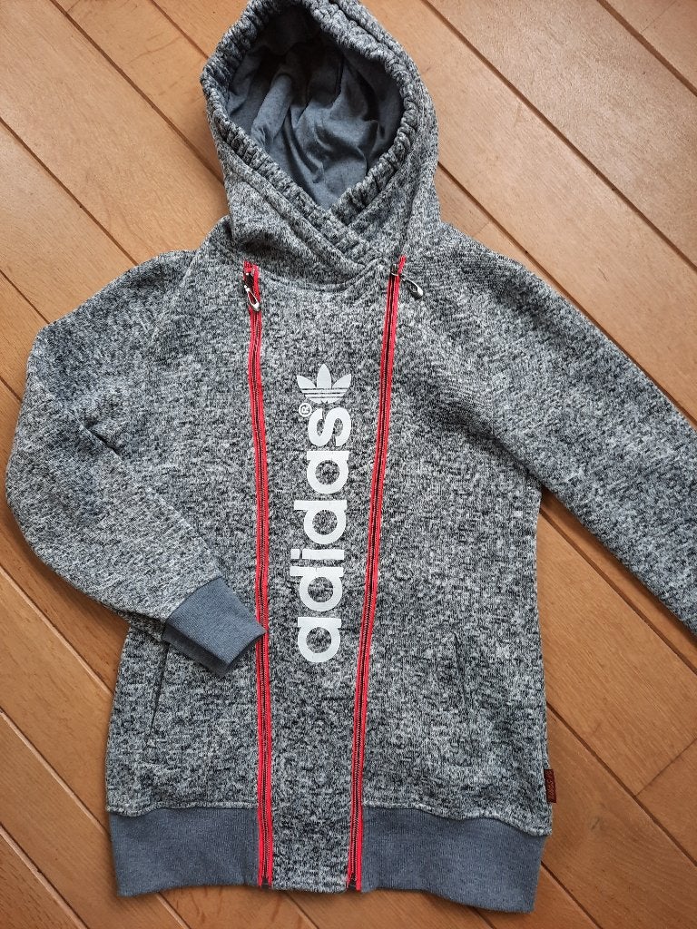 TA Fashion ADIDAS hooded sweat vest grijs melee maat L, Maat 38/40 (M), Adidas, Ophalen of Verzenden, Zo goed als nieuw