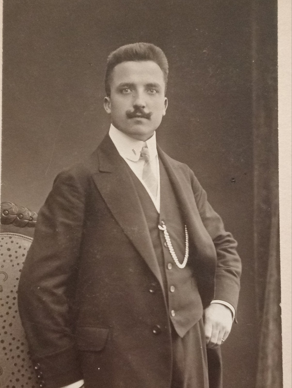 Vintage Foto: Man in Pak uit Duisburg circa 1900, Ophalen of Verzenden, Voor 1940, Gebruikt