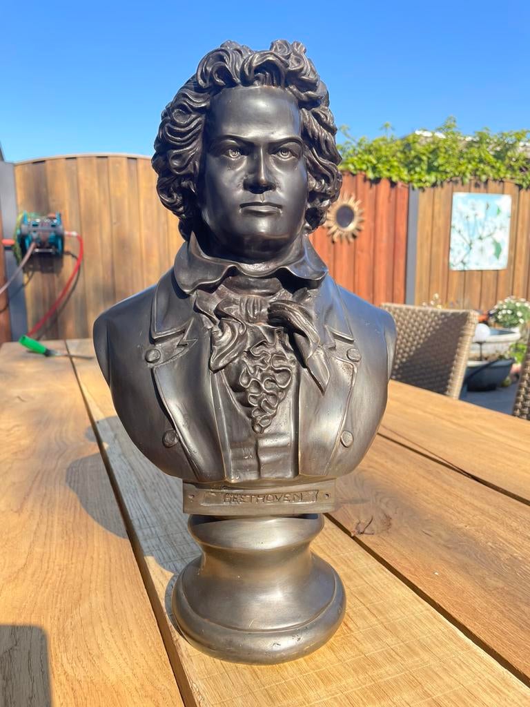 Bronzen beeld BEETHOVEN, Antiek en Kunst, Ophalen