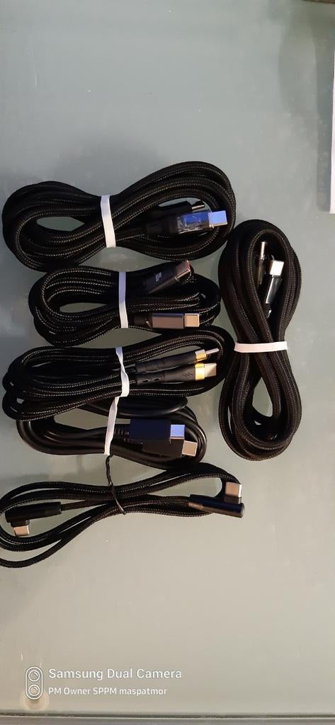 6 paar nieuwe kabels, Ophalen, Nieuw, 2 tot 5 meter, Overige kabels