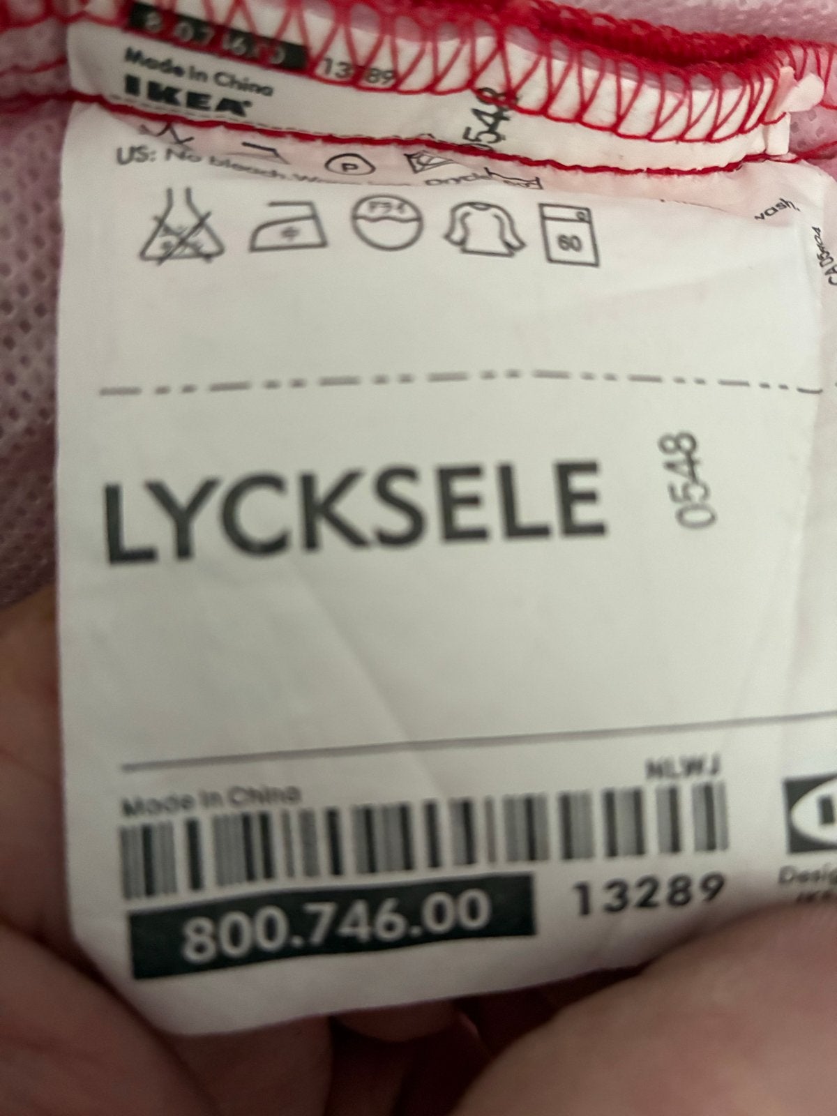 IKEA LYCKSELE rode slaapbank hoes, Gebruikt, Eenpersoons, Overige typen, Ophalen of Verzenden