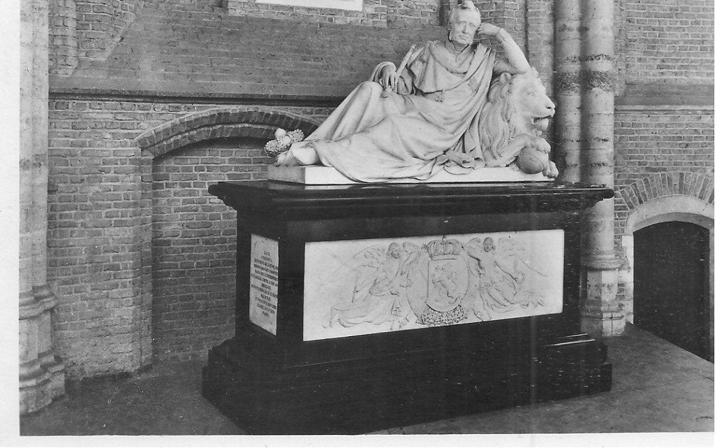 Delft Gedenksteen van Koning Willem 1, Ophalen of Verzenden, 1940 tot 1960, Ongelopen, Zuid-Holland
