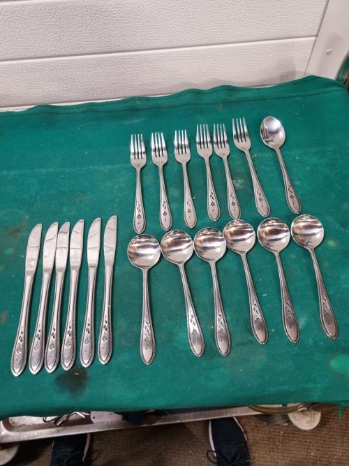 bestek zes persoons wiltshire met roos, Ophalen of Verzenden, 'T Olde Gre-j, Info@toldegrej.nl, Endepoelstraat 20f Didam