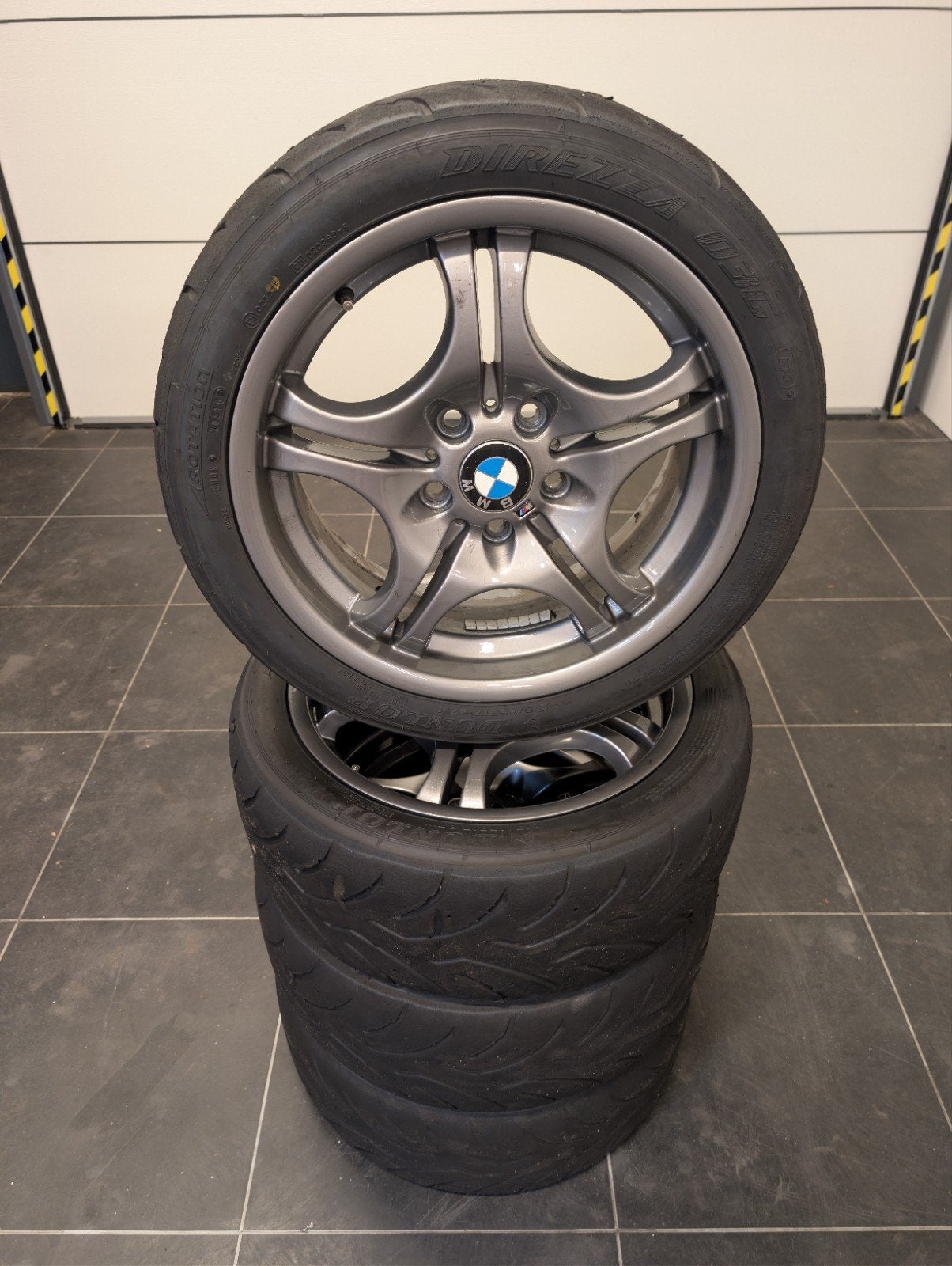 BMW Style 86 Velgen met Dunlop Direzza Trackday Banden, Ophalen, Banden en Velgen, 17 inch, Personenwagen