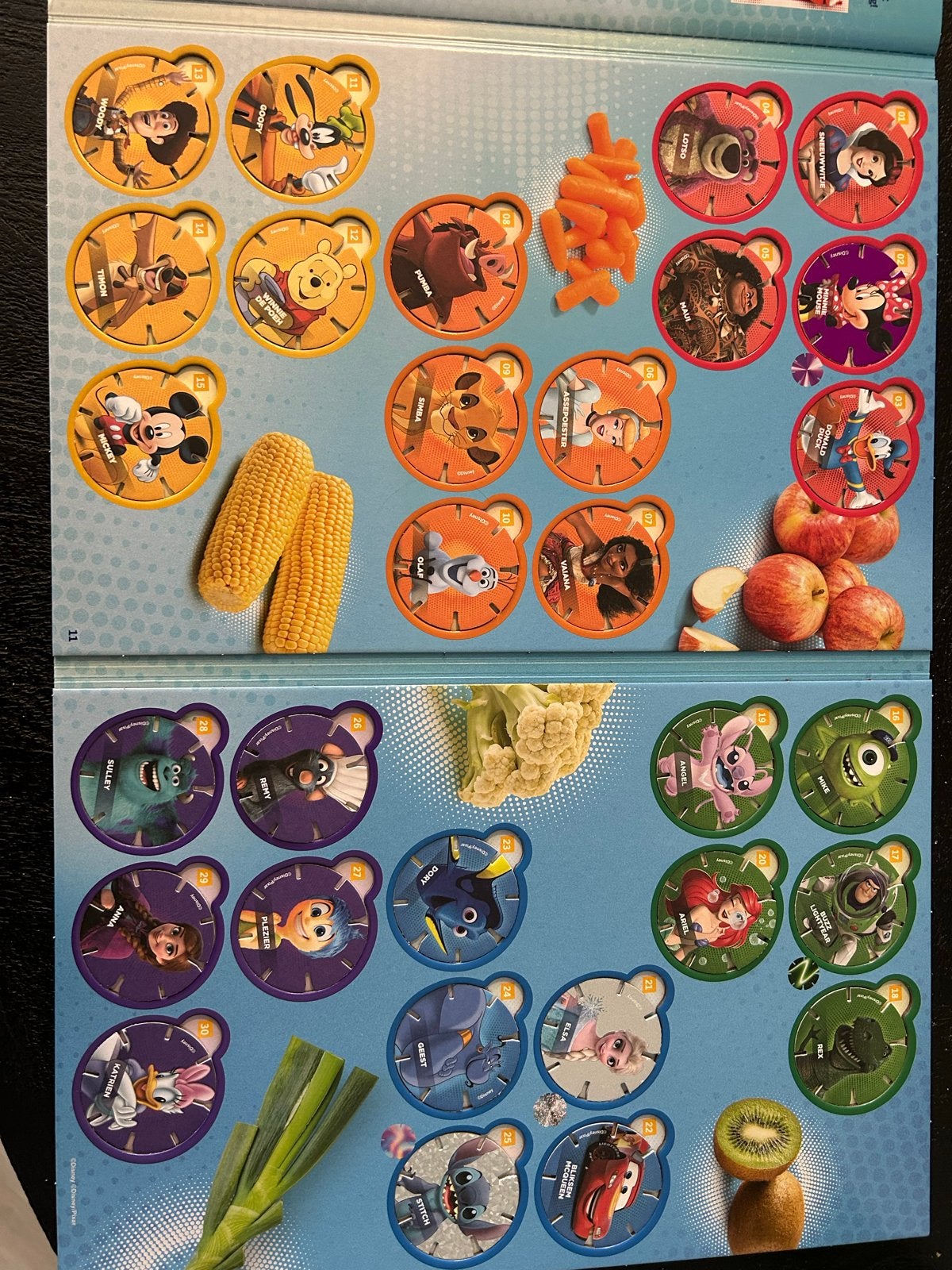 Disney Pixar Diskeyz Verzamelalbum AH compleet, Ophalen of Verzenden, Zo goed als nieuw, Stickers en Plaatjes