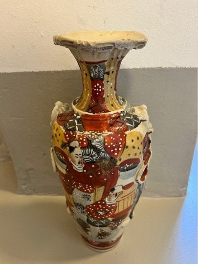 Antieke satsuma vaas, Antiek en Kunst, Antiek | Vazen, Ophalen of Verzenden
