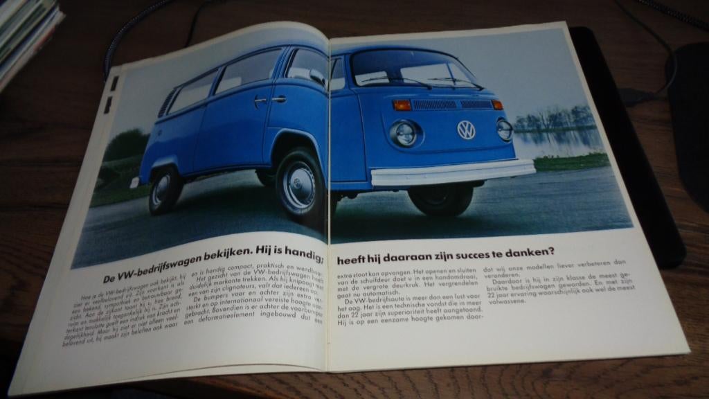 Folder VW Bedrijfswagens  T2  modellen  ,  8-1973, Verzenden, Zo goed als nieuw, Volkswagen
