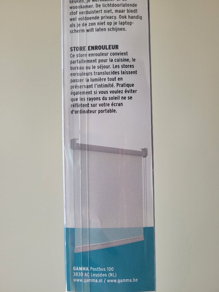 Rolgordijn, Ophalen, 100 tot 150 cm, Wit, Nieuw