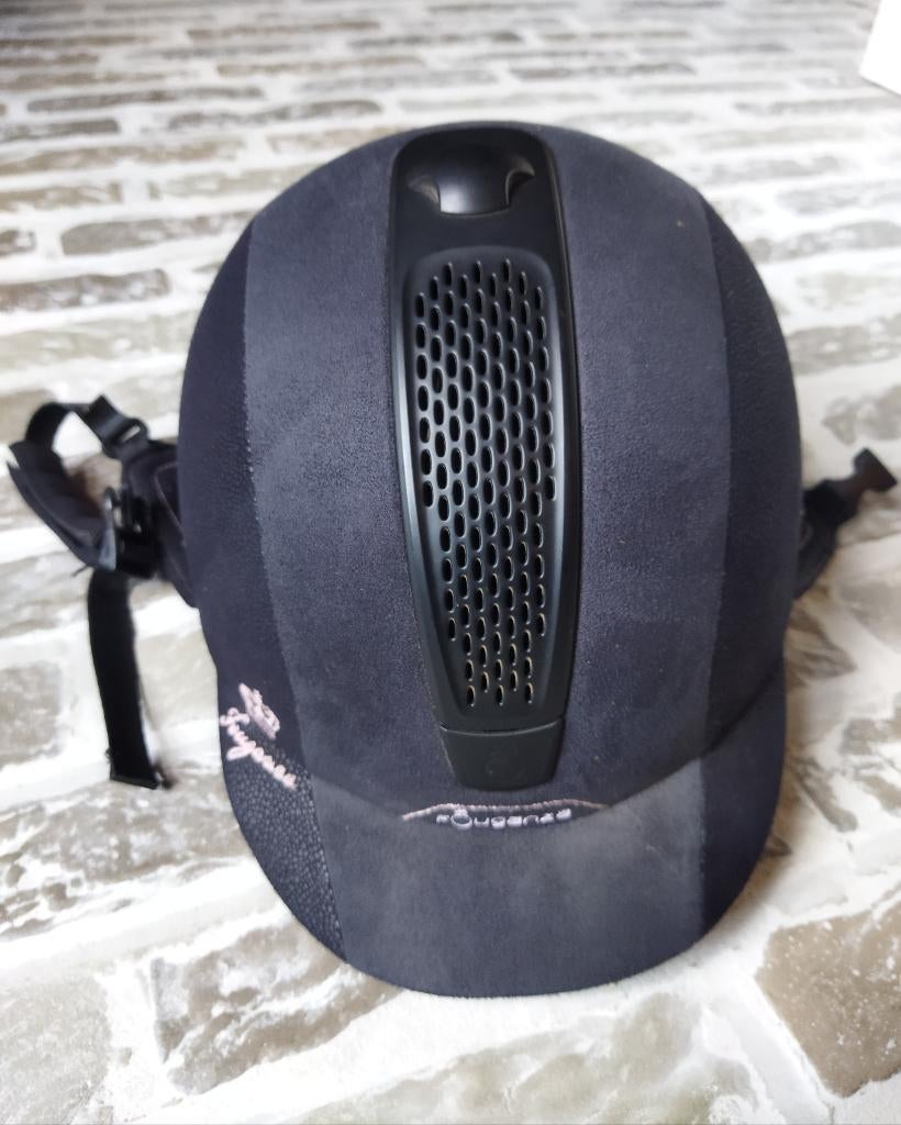 Fouganza Cap Met Roze, Dieren en Toebehoren, Paardrijkleding, Kinderen, Dressuur, Ophalen of Verzenden, Zo goed als nieuw