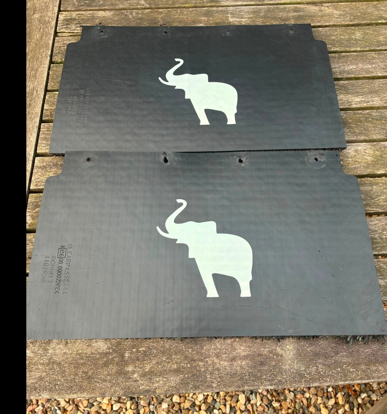 Spatlappen met olifant logo voor vrachtwagen/trailer, Gebruikt, Overige automerken, Ophalen of Verzenden, Spatbord