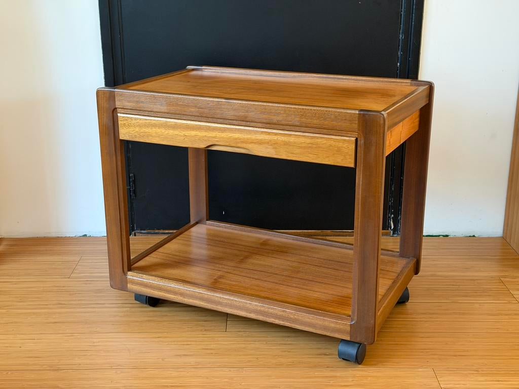 Vintage Deens Teak Audiomeubel/ Televisiemeubel/ Trolley, Ophalen, 50 tot 100 cm, Zo goed als nieuw, Minder dan 100 cm