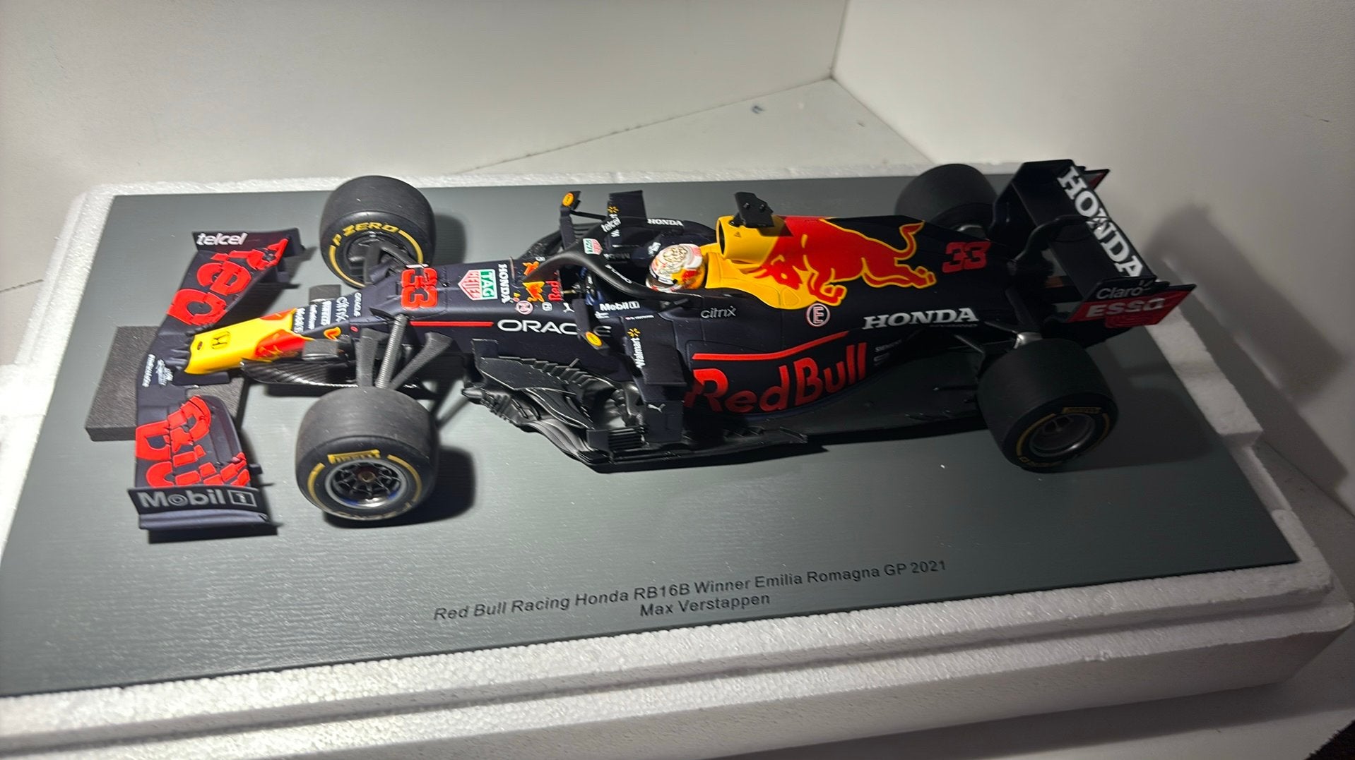 F1 red bull honda win m.verstappen emillia 2021 spark 1.18, Overige merken, Ophalen of Verzenden, A, A