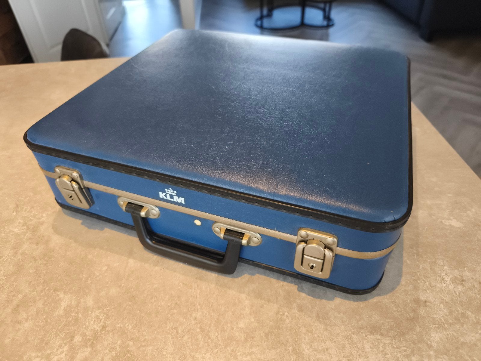 Vintage KLM koffer - Nette staat, Overige materialen, Gebruikt, Slot, Minder dan 50 cm