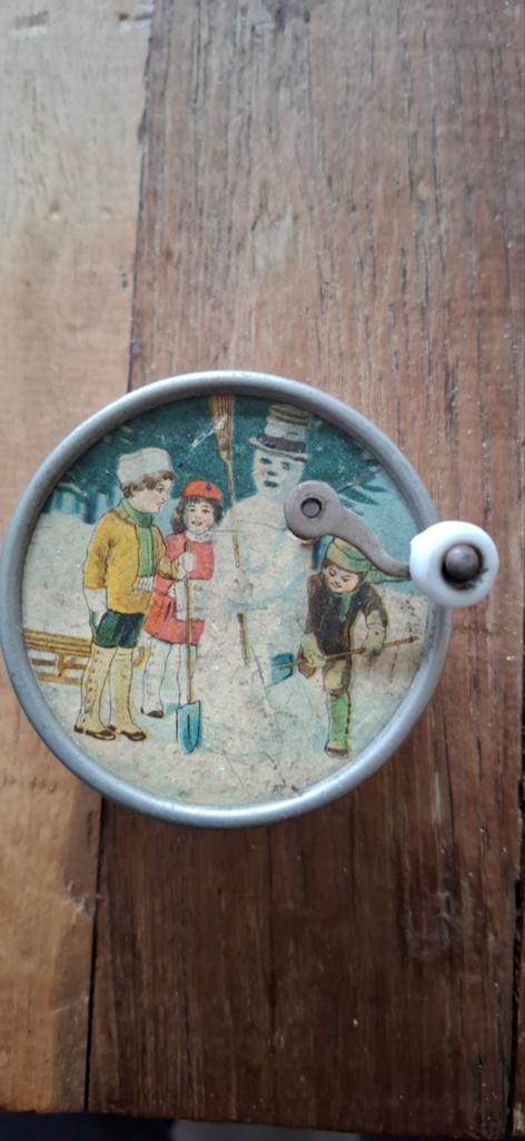 Antiek Muziekdoosje met Wintertafereel - Werkt Nog!, Antiek en Kunst, Ophalen of Verzenden