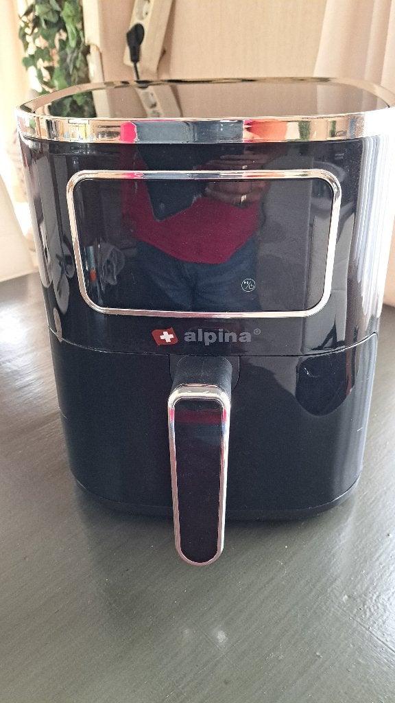 Alpina Airfryer - Zwart met Chrome Details
