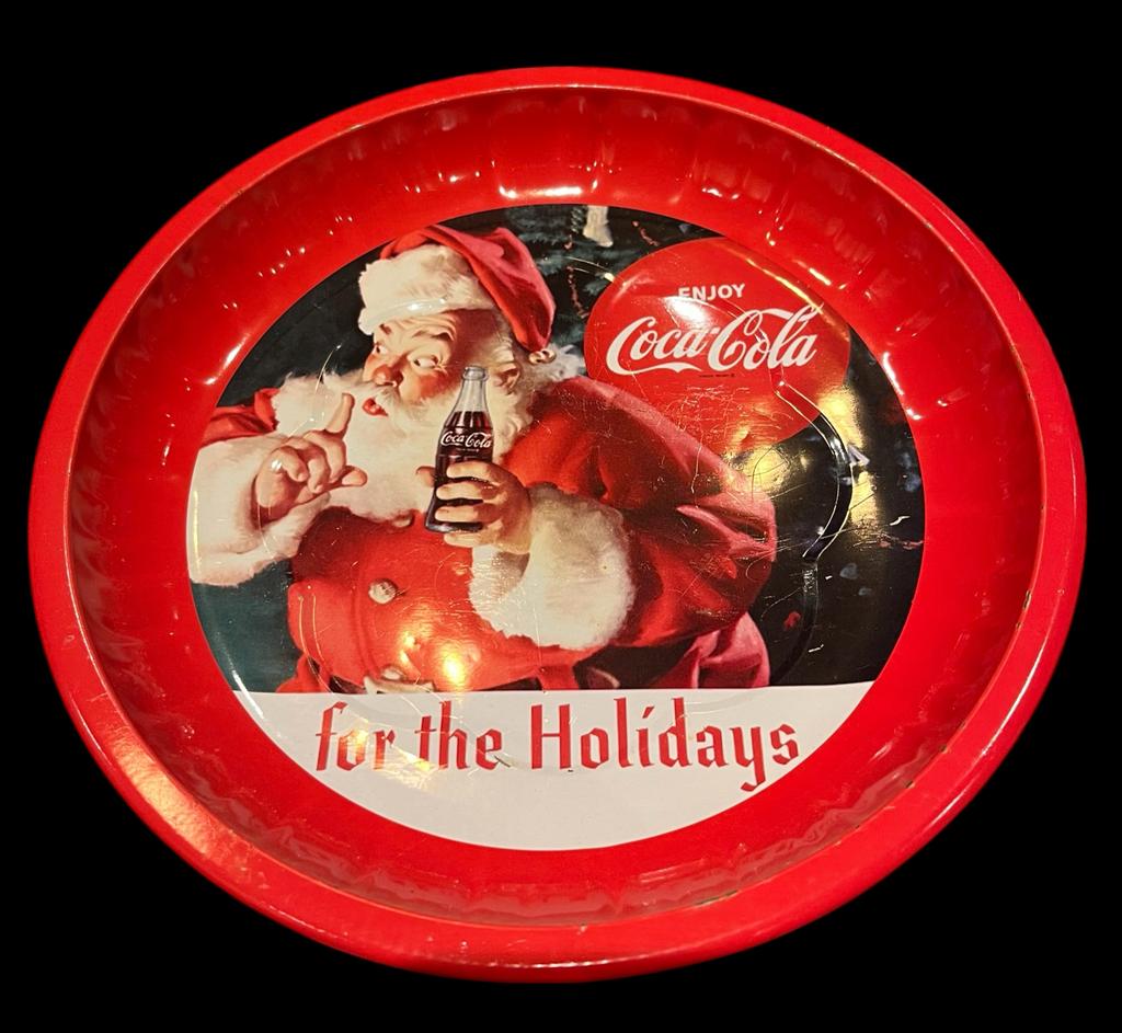 Te koop 2 vintage kerst coca cola schaaltjes., Ophalen of Verzenden, Gebruikt
