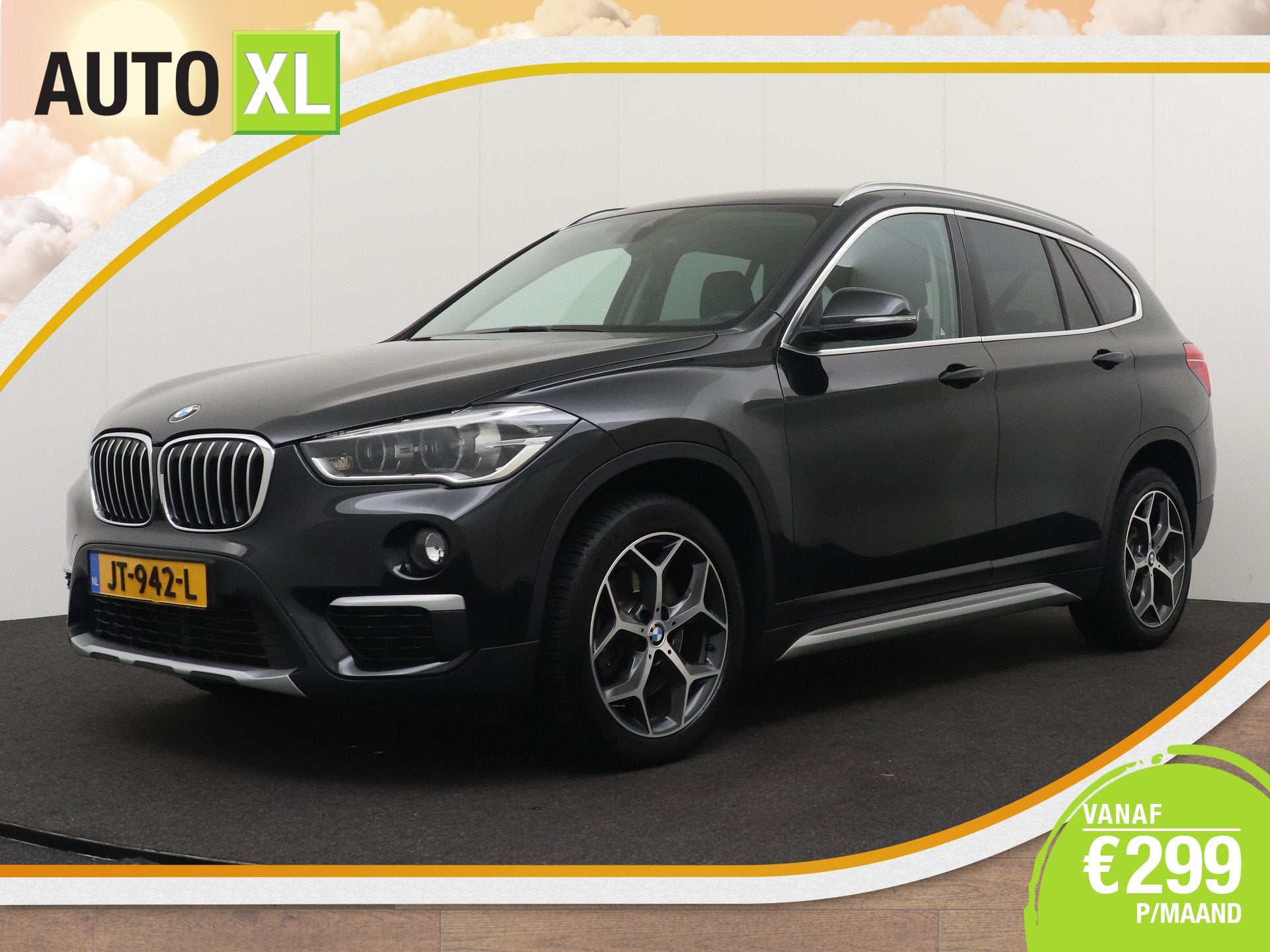 BMW X1 sDrive20i 192 PK Aut. M-Sport High Exe. Leder Head-Up, Auto's, Zwart, Bedrijf, Automatische klimaatregeling, SUV of Terreinwagen