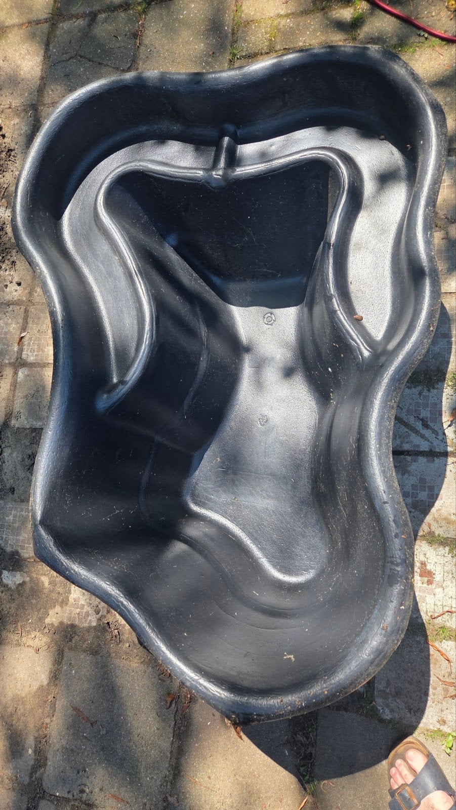 Klein voorgevormde vijver ongv 115x80x40 cm, Ophalen of Verzenden, Gebruikt