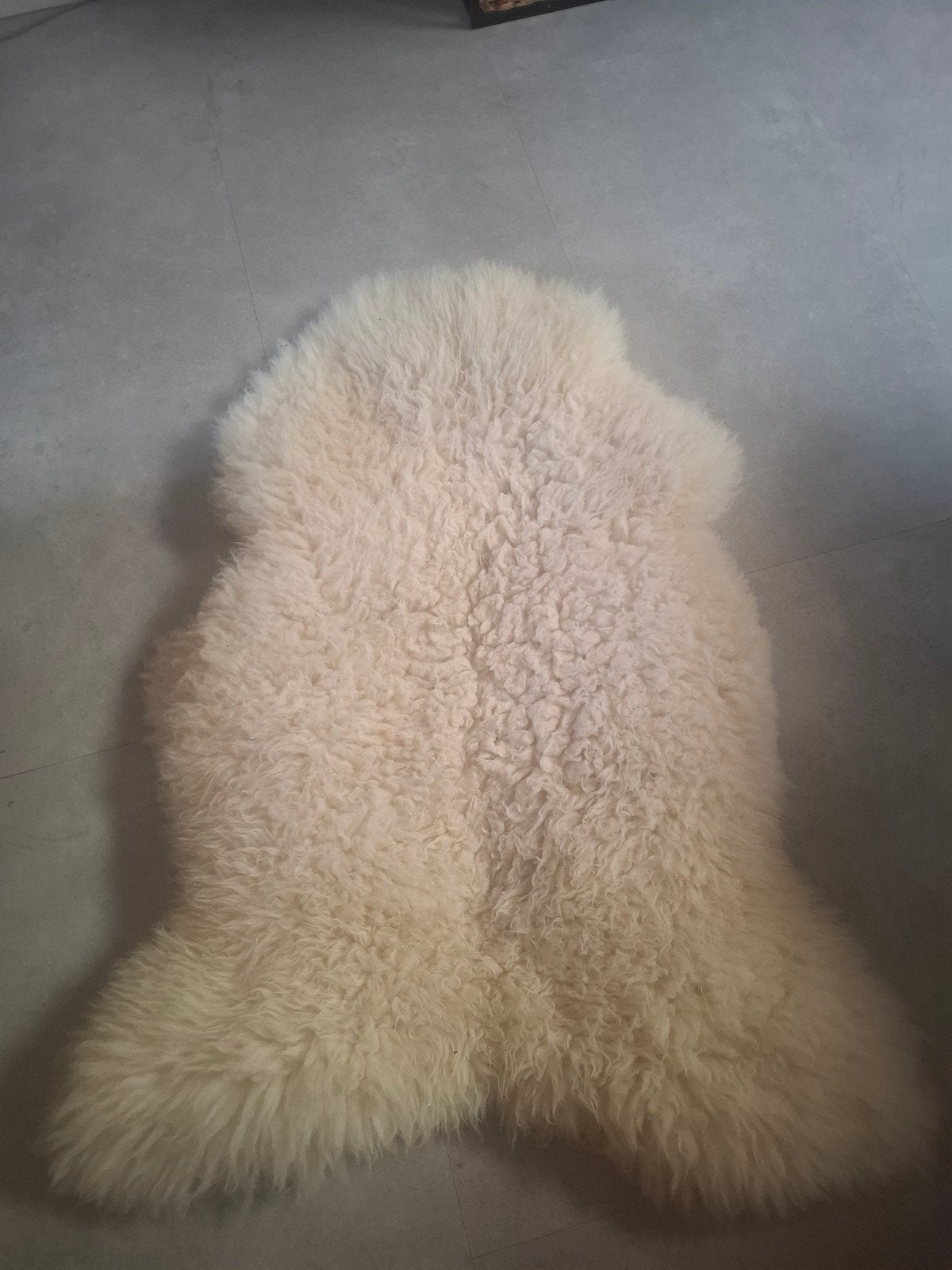 Zacht en warm schapenvacht kleed, Wit, 100 tot 150 cm, Scandinavisch, Landelijk, Modern, Zo goed als nieuw