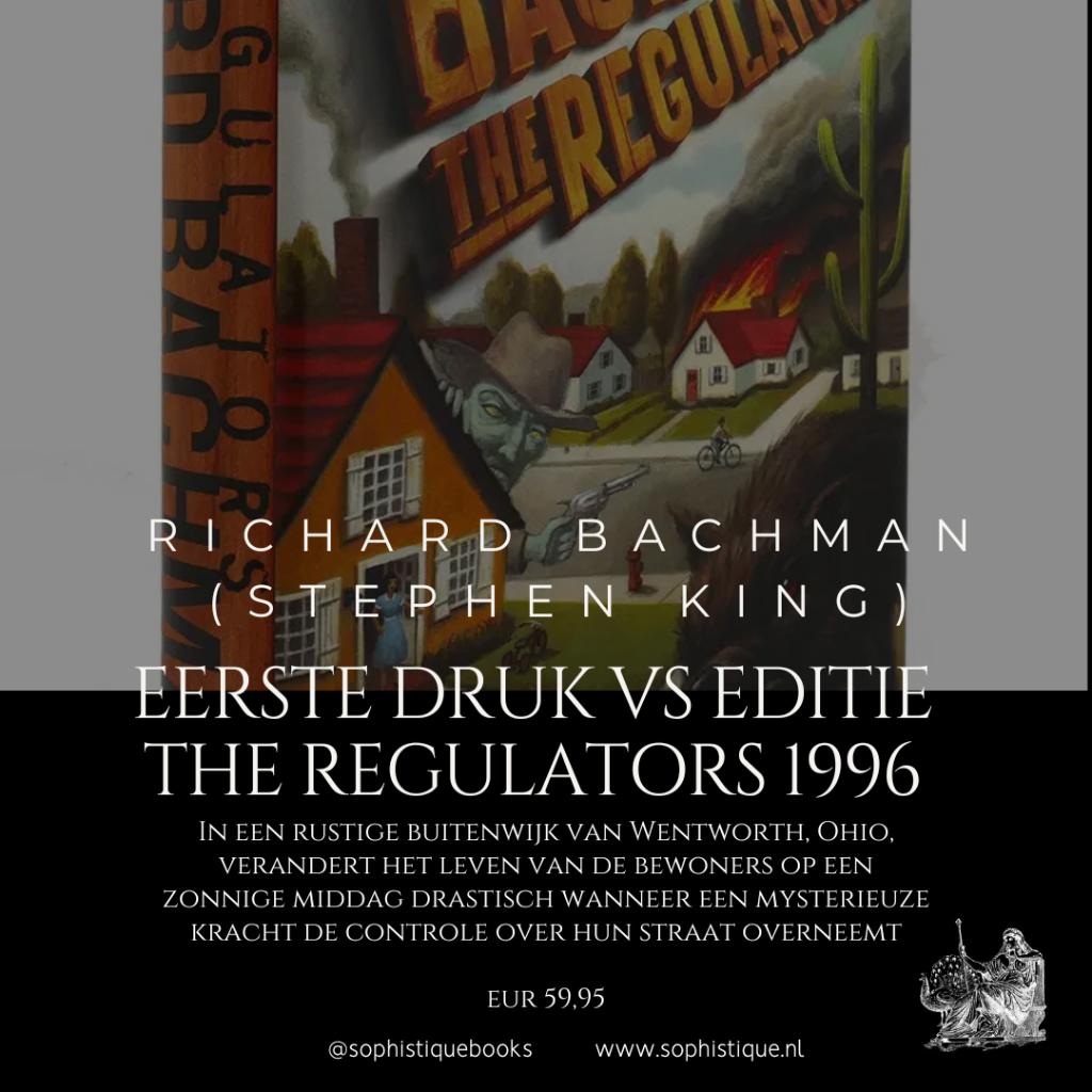 Eerste druk VS Editie | The regulators 1996 Stephen King, Ophalen of Verzenden, Zo goed als nieuw