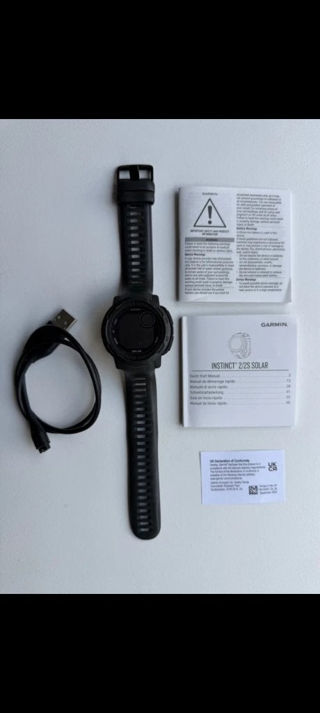Garmin Instinct Solar 2 - Onverwoestbaar GPS Outdoor Horloge, Zwart, Garmin, Ophalen of Verzenden, Zo goed als nieuw