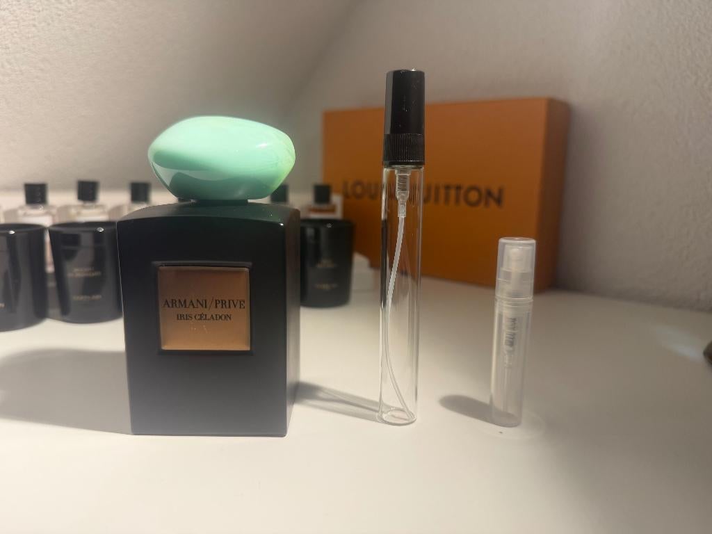 Iris Celadon decant sample split parfum, Sieraden, Tassen en Uiterlijk, Uiterlijk | Parfum, Nieuw, Verzenden