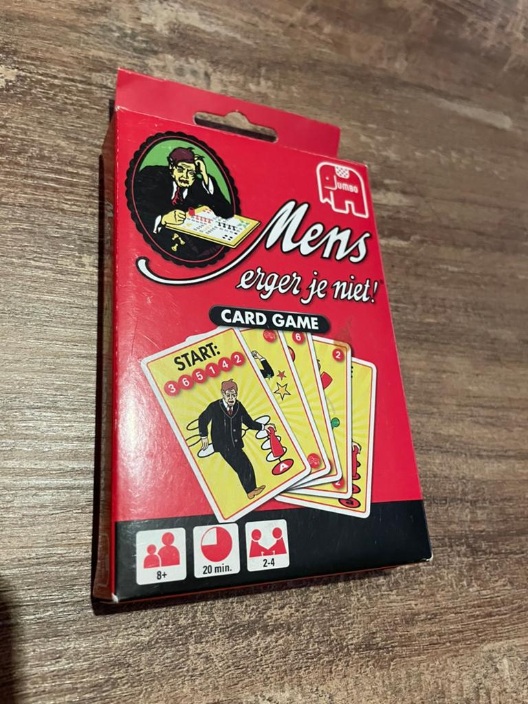 Mens erger je niet kaartspel, Ophalen of Verzenden, Zo goed als nieuw, Speelkaart(en)