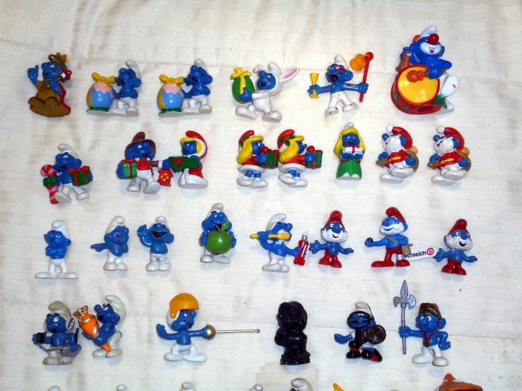 Smurfen (apart of in 1 lot) deel 1 en 2, Ophalen of Verzenden, Gebruikt, Verschillende Smurfen