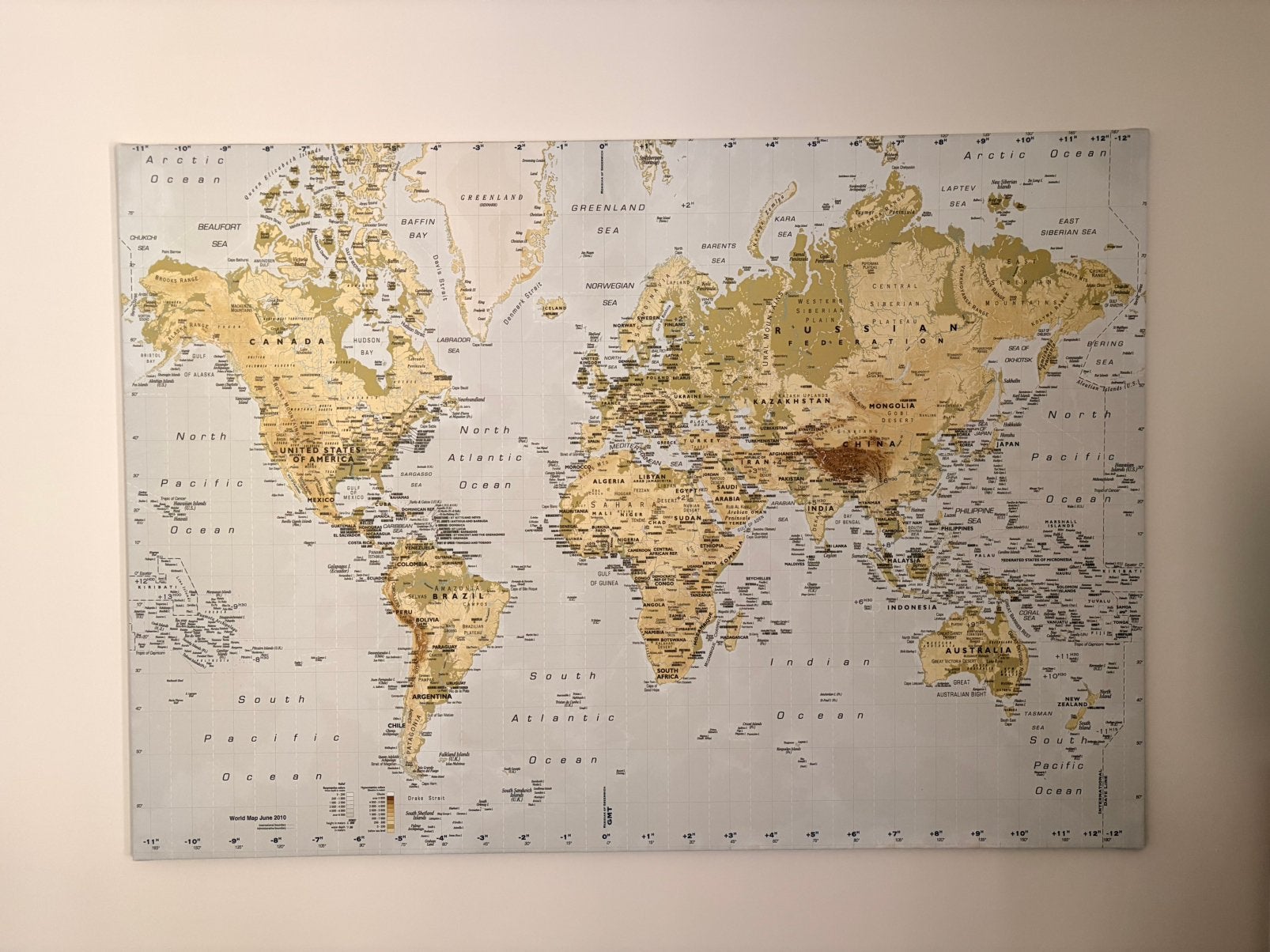 Schilderij / poster wereldkaart (Ikea), Ophalen