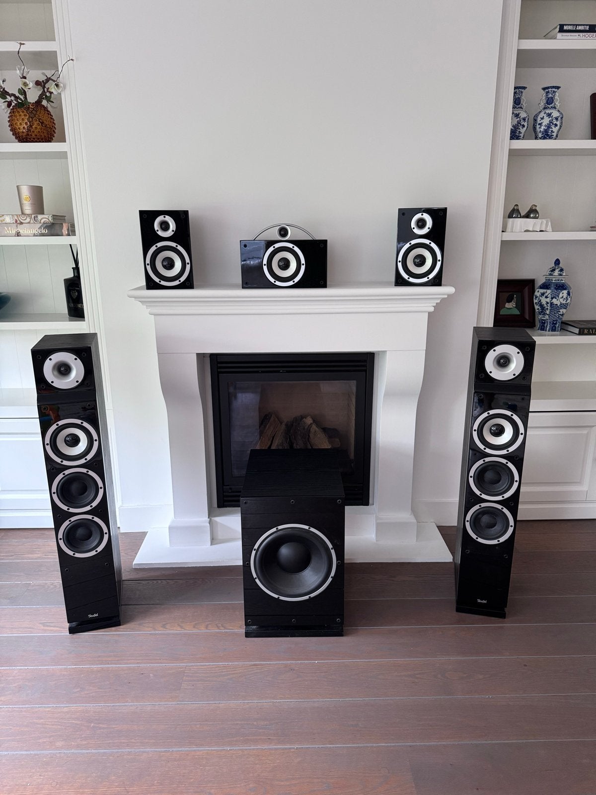 Teufel 5.1 speakerset met Harman Kardon versterker, Gebruikt, Overige typen, Geschikt voor surround/home cinema, Ophalen