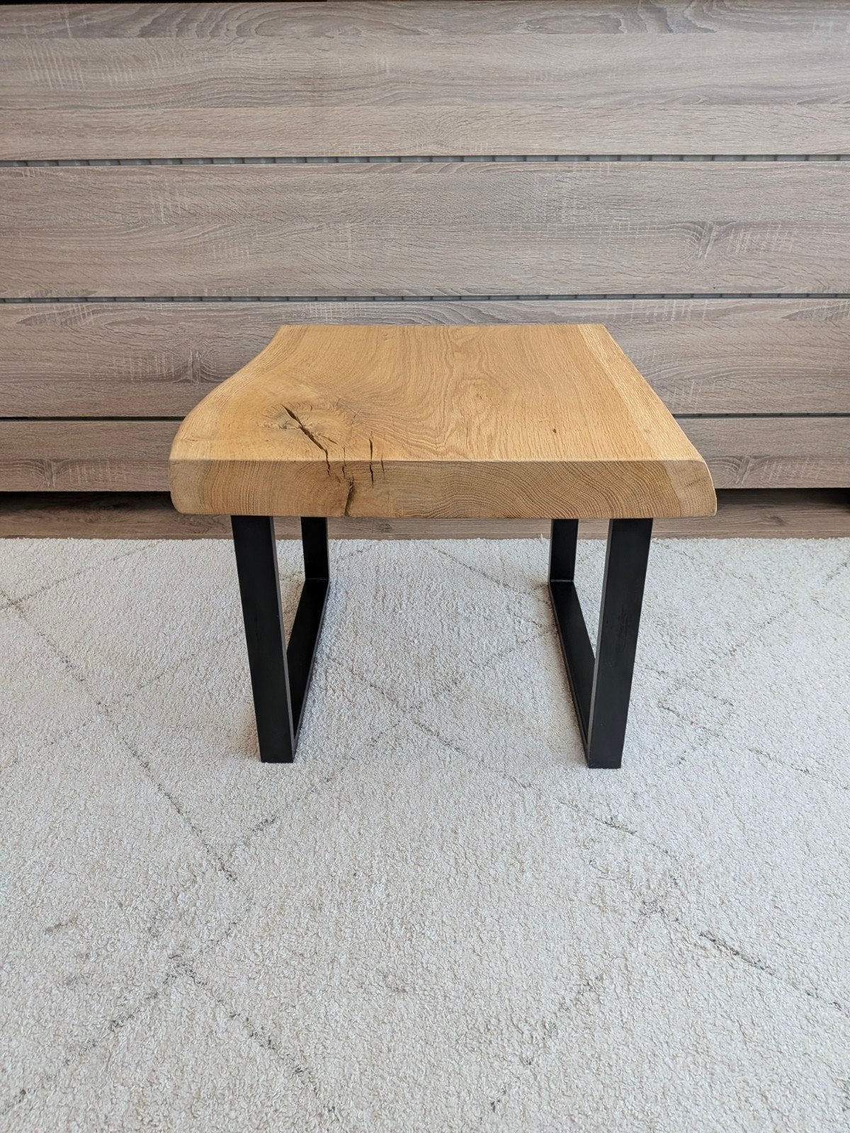 Unieke Eikenhouten Boomstam Bijzettafel, Minder dan 45 cm, Minder dan 55 cm, Ophalen of Verzenden, Zo goed als nieuw